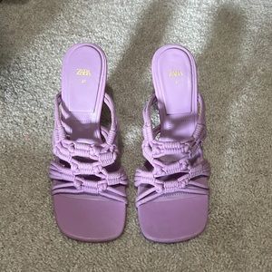 Zara Lilac Cage Sandals